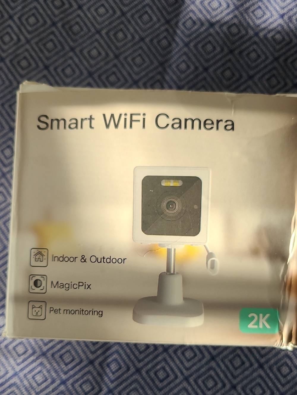 2K Smart WiFi Camera - White Cube Security Camera